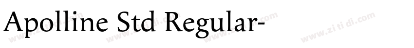 Apolline Std Regular字体转换